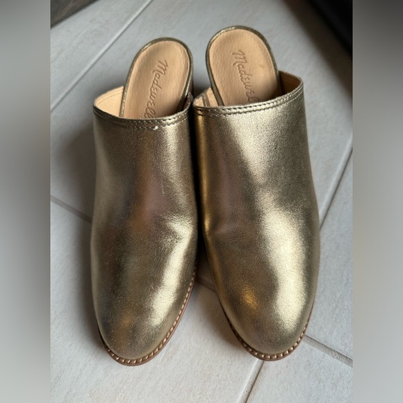 Madewell Harper gold mules - Picture 1 of 3